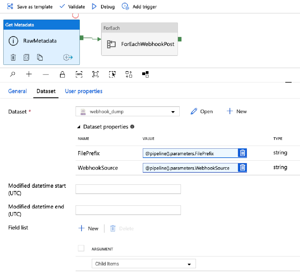Get Metadata activity - used to get files to process Get Metadata activity - used to get files to process