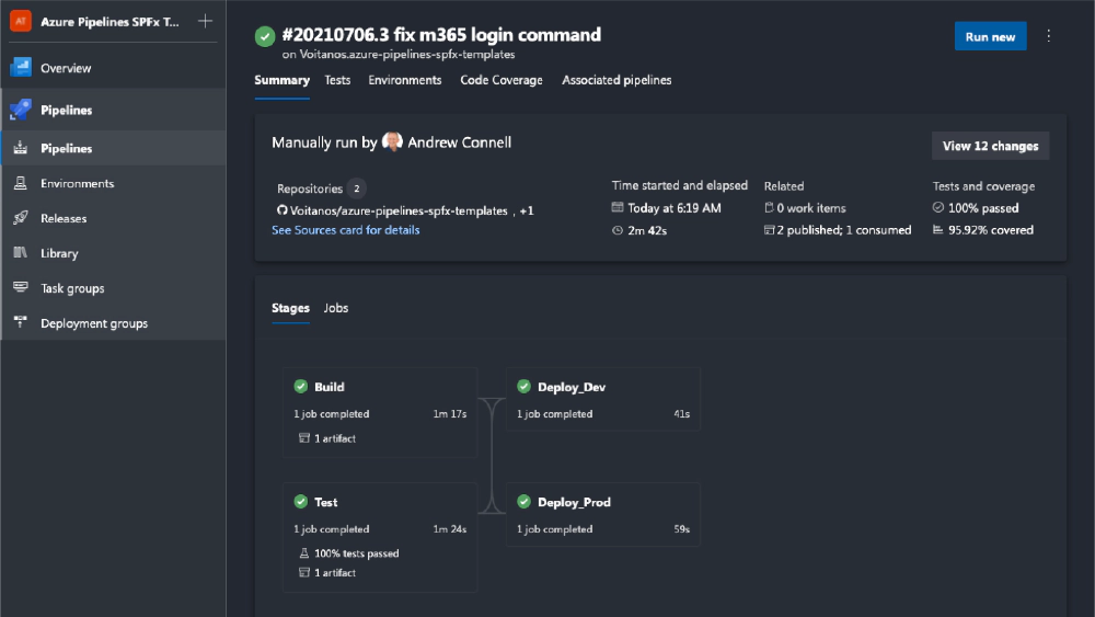 Successful pipeline execution from the updated 'Azure Pipelines Templates SPFx' Successful pipeline execution from the updated 'Azure Pipelines Templates SPFx'