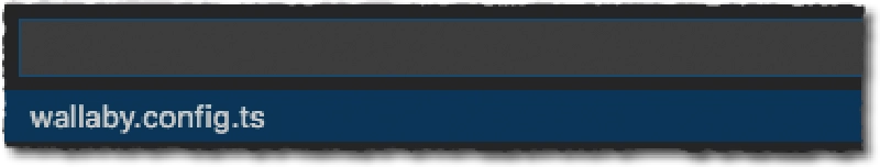 Select the configuration file Select the configuration file