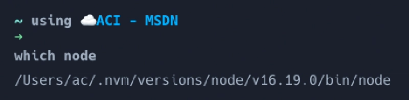 Reveal install path of current Node version