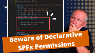 Beware of Declarative Permissions in SharePoint Framework Projects