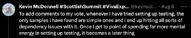 'Samples aren't realistic and too simplistic' 'Samples aren't realistic and too simplistic'