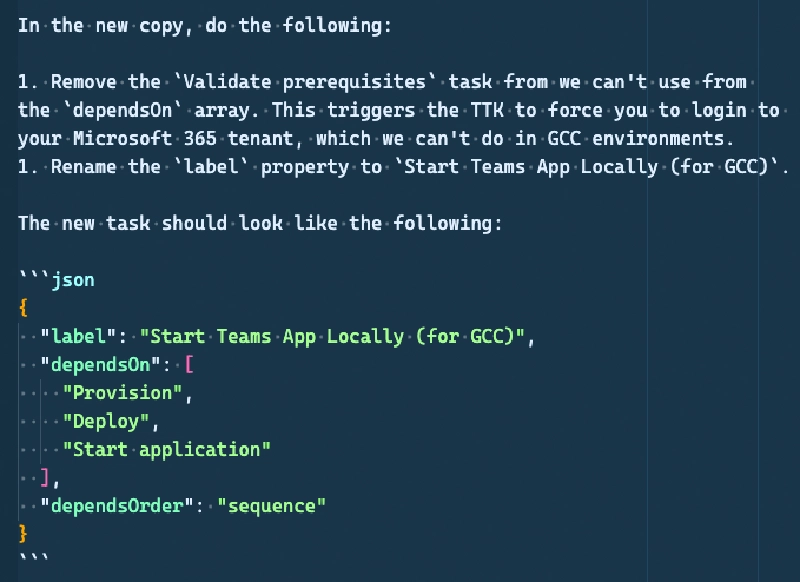 Formatting Code (Raw View)