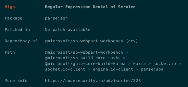 npm high vulnerability npm high vulnerability