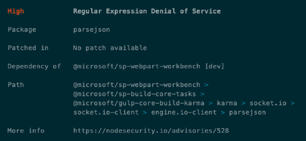 npm high vulnerability npm high vulnerability