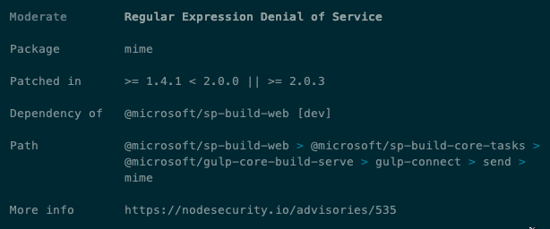 NPM moderate vulnerability NPM moderate vulnerability