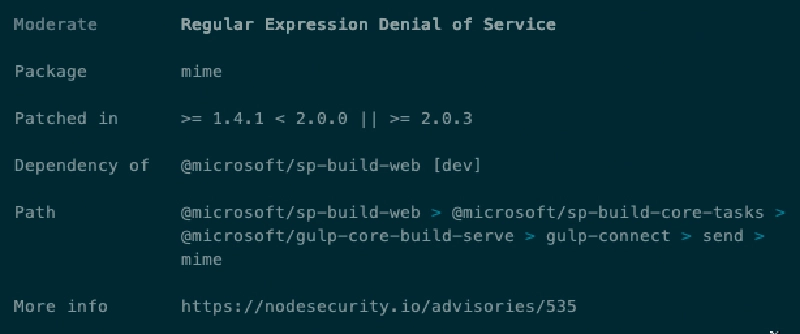 npm moderate vulnerability npm moderate vulnerability