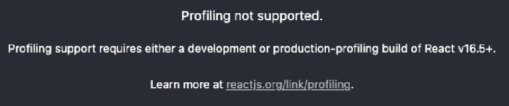React DevTools profiler error