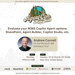 Join me - AgentCon NYC - March 9, 2026 - M365 Copilot Agent Options