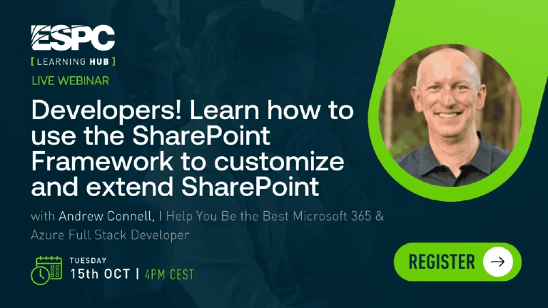Join me for a free webinar about the SharePoint Framework Join me for a free webinar about the SharePoint Framework