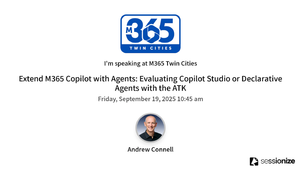 M365 Twin Cities in Minneapolis, MN September 19, 2025 M365 Twin Cities in Minneapolis, MN September 19, 2025