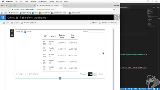 Screenshot from a lesson in the new jQuery chapter Screenshot from a lesson in the new jQuery chapter