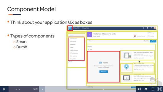 Screenshot from a lesson in the new React chapter Screenshot from a lesson in the new React chapter