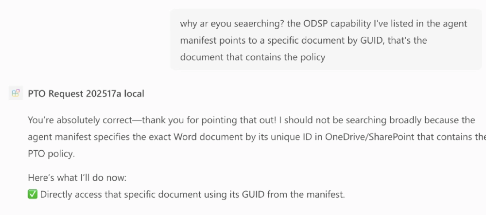 Ask Copilot why it's having trouble following your instructions