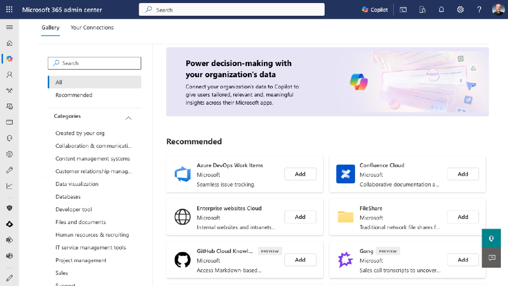 Microsoft 365 Copilot Connectors