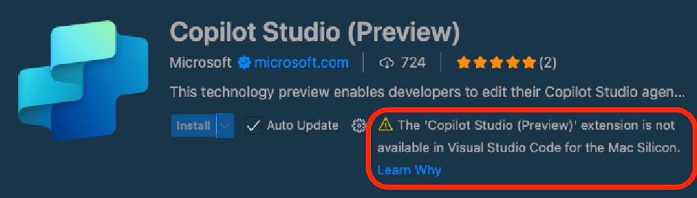 Not supported on Apple Silicon Not supported on Apple Silicon