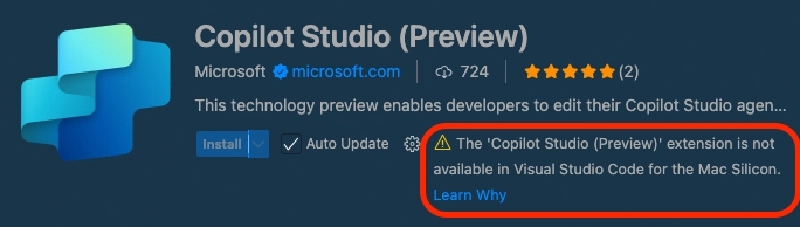 Not supported on Apple Silicon