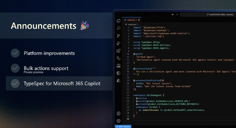 Build M365 Copilot Declarative Agents using TypeSpec