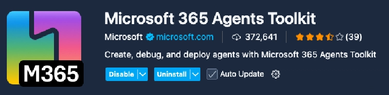 Microsoft 365 Agents Toolkit (ATK) for VS Code Microsoft 365 Agents Toolkit (ATK) for VS Code