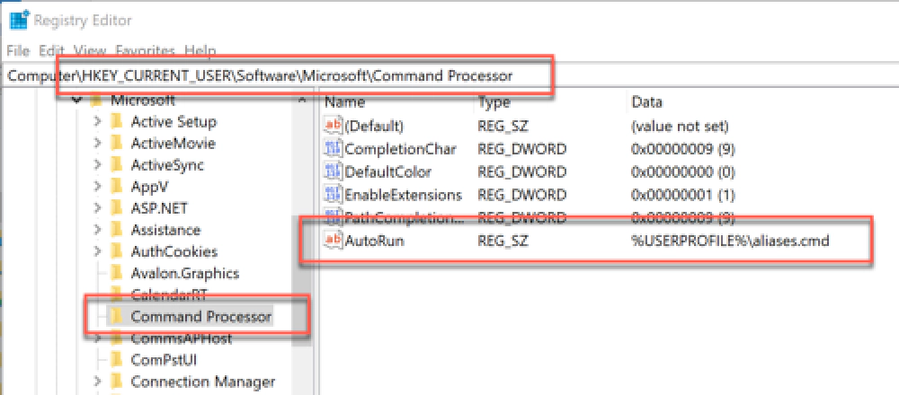 Create aliases on Windows Create aliases on Windows