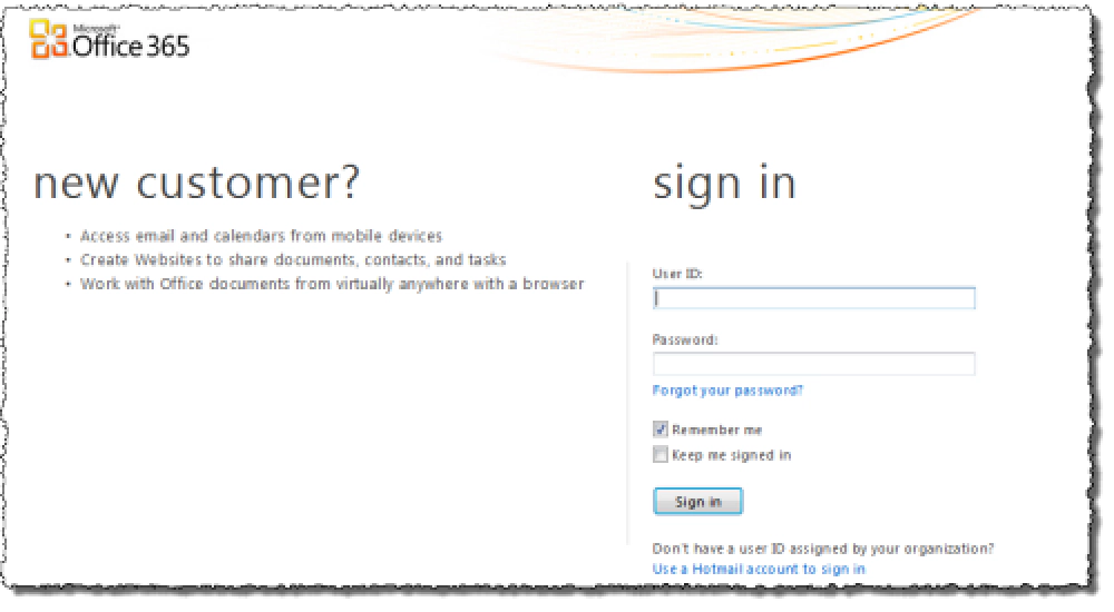 Signin Page for LiveID Signin Page for LiveID