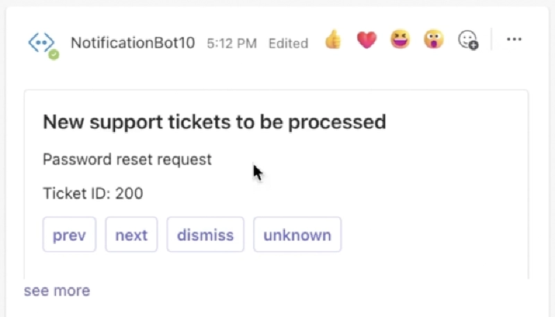 Microsoft Teams Message from Notification Bot Microsoft Teams Message from Notification Bot