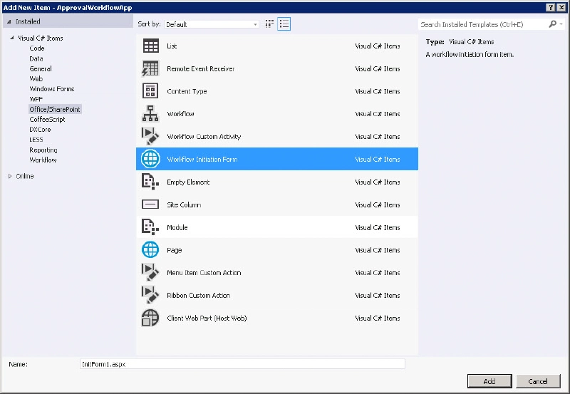 Workflow Initiation Form