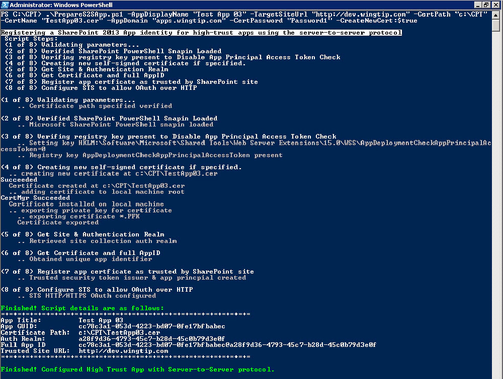 PowerShell Results PowerShell Results
