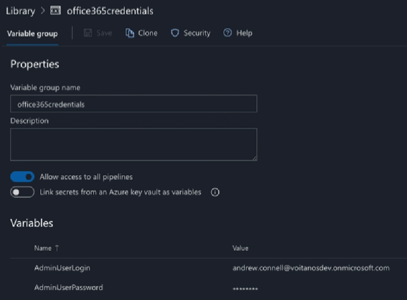 Azure Pipeline variable group Azure Pipeline variable group