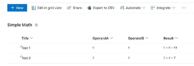 SharePoint List with the Result column field customizer SharePoint List with the Result column field customizer