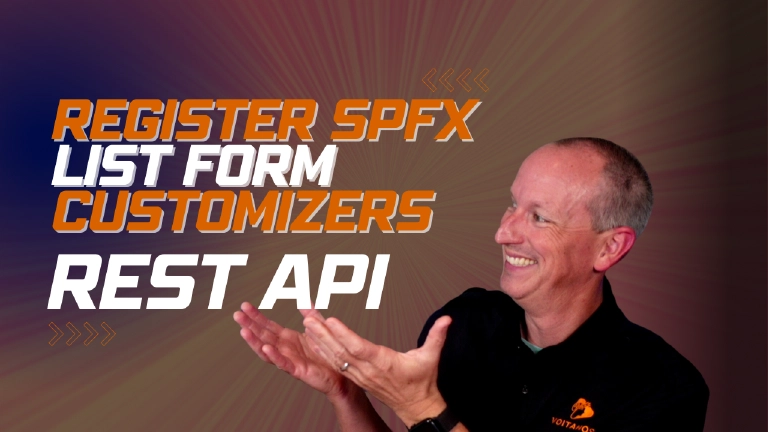 Register SPFx list form customizers with the SharePoint REST API Register SPFx list form customizers with the SharePoint REST API