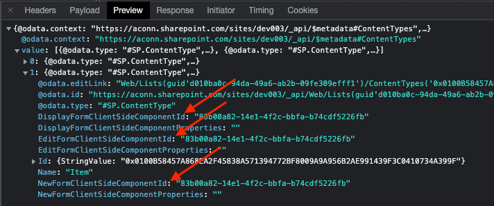 Results of list form customizer applied to content type Results of list form customizer applied to content type
