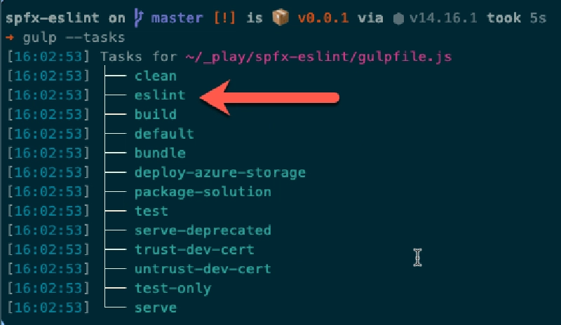 new ESLint gulp task new ESLint gulp task