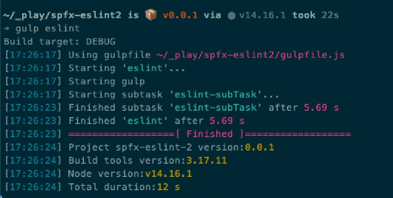 ESLint gulp task running ESLint gulp task running