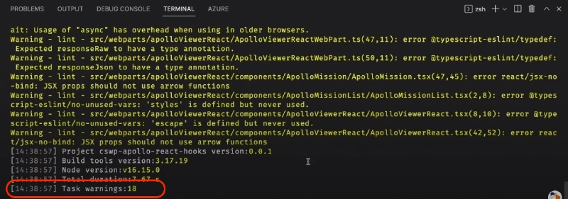 Common ESLint rule findings with an SPFx v1.15 project Common ESLint rule findings with an SPFx v1.15 project
