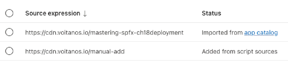 Two ways scripts are added to the Trusted Script Sources page: automatically via an app catalog or manually on the Trusted Script Sources page Two ways scripts are added to the Trusted Script Sources page: automatically via an app catalog or manually on the Trusted Script Sources page