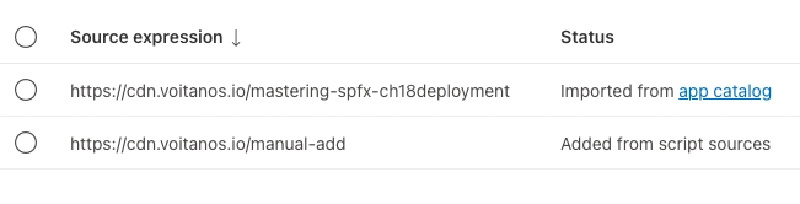 Two ways scripts are added to the Trusted Script Sources page: automatically via an app catalog or manually on the Trusted Script Sources page Two ways scripts are added to the Trusted Script Sources page: automatically via an app catalog or manually on the Trusted Script Sources page