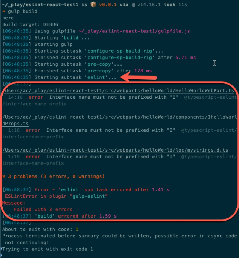 SPFx and ESLint SPFx and ESLint