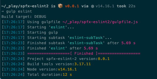 ESLint gulp task running ESLint gulp task running