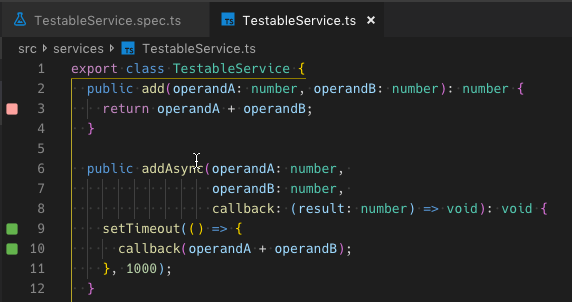 Wallaby.js showing a failing test Wallaby.js showing a failing test
