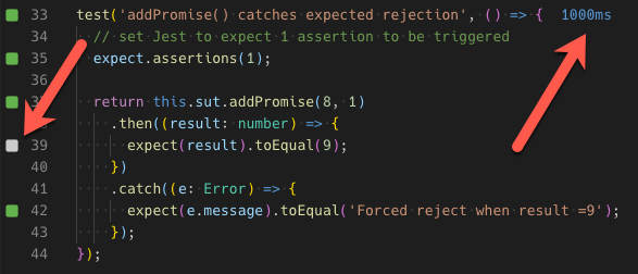 Wallaby.js displaying test duration & results Wallaby.js displaying test duration & results
