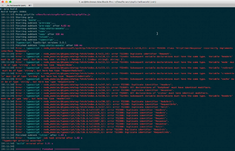 Wall of console error text Wall of console error text