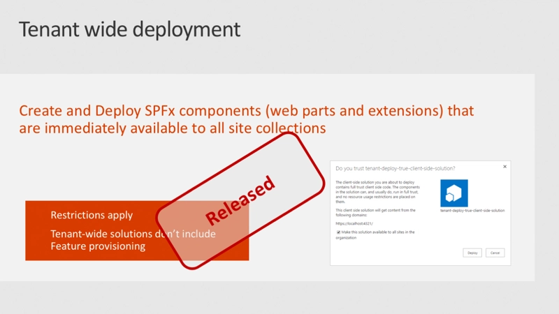 Slide: Tenant wide deployment Slide: Tenant wide deployment