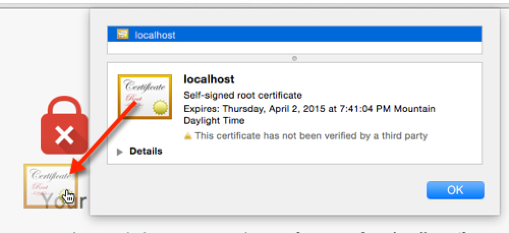Exporting the certificate