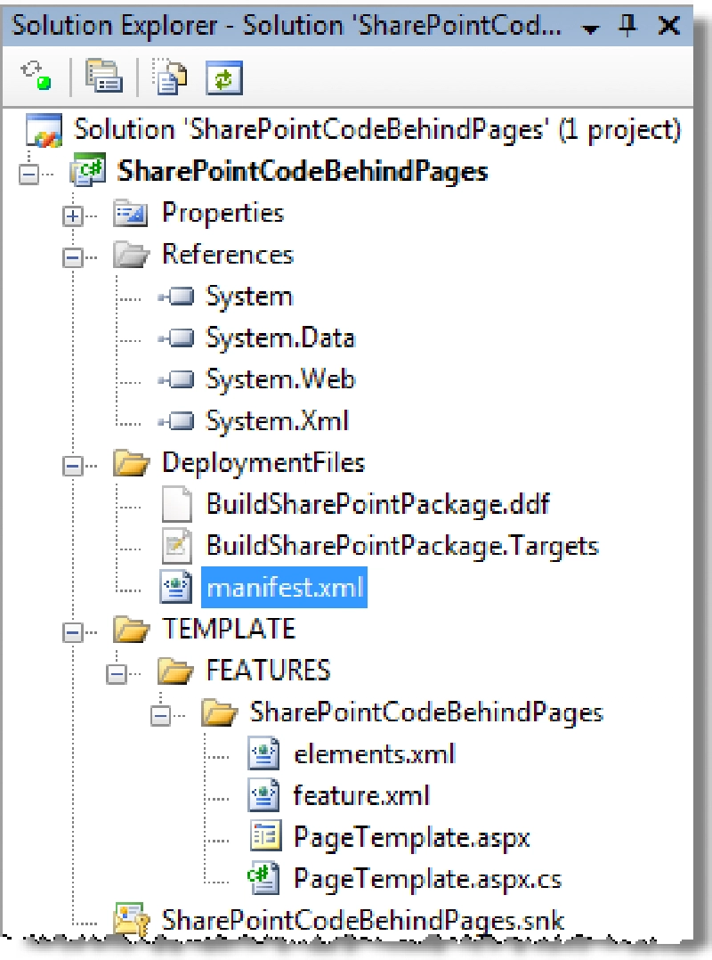 Figure 2: Visual Studio project