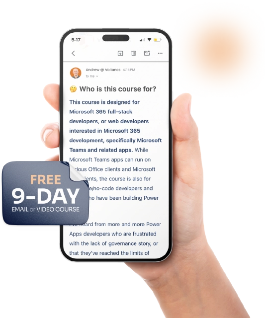 Hero image for course 'Microsoft Teams App Development OnRamp' Hero image for course 'Microsoft Teams App Development OnRamp'