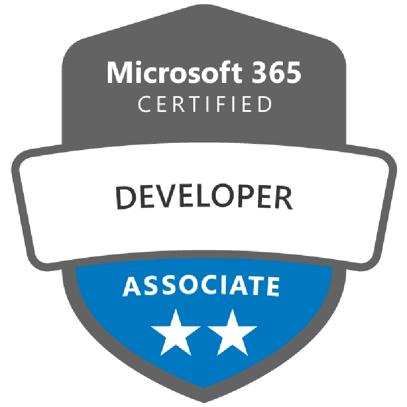 Microsoft Certified - Associate badge Microsoft Certified - Associate badge