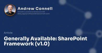 Generally Available: SharePoint Framework (v1.0)