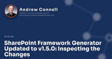 SharePoint Framework Generator Updated to v1.5.0: Inspecting the Changes