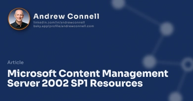 Microsoft Content Management Server 2002 SP1 Resources